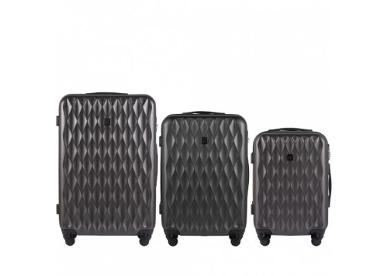 Set Trolere, Wings, Golden Eagle, ABS, Cifru, 3 Piese, Antracit